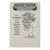 Zeigen Sie Ihre Geschenke Mini Klemmbrett (Vorderseite)