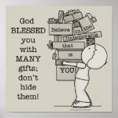 Zeigen Sie Ihre Geschenke Poster (Vorne)