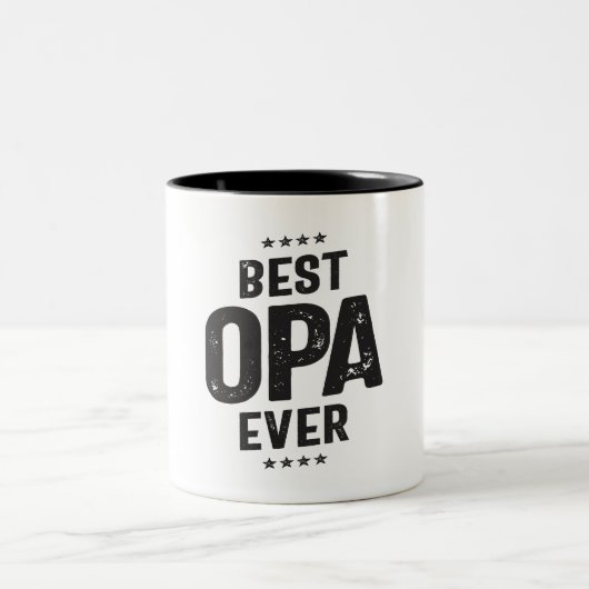 Zeigen Sie Ihre Liebe für Opa mit dem besten Opa f Zweifarbige Tasse (Mittel)