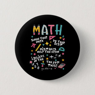 Zeigen Sie Ihre lustige Mathematiklehrerin Arbeit Button