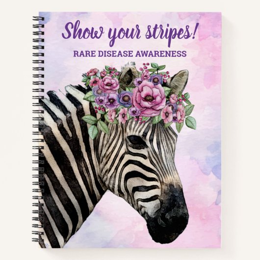 Zeigen Sie Ihre Streifen seltene Krankheit Bewusst Notizblock (Vorderseite)
