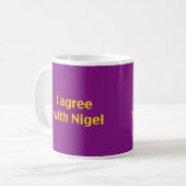 Zeigen Sie Ihre Unterstützung für Nigel und Sie Kaffeetasse (Vorderseite Links)