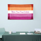 Zeigen Sie Ihre wahren Farben, lesbische Flaggenfa Banner (Messeveranstaltung)