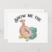 Zeigen Sie mir das Geld Postkarte (Vorne/Hinten)