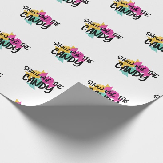 Zeigen Sie mir das Süßwarenpapier Geschenkpapier (Ecke)