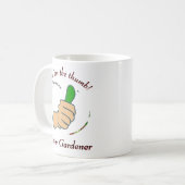 Zeigen Sie mir den Daumen Master Gardener Kaffeetasse (Vorderseite Links)