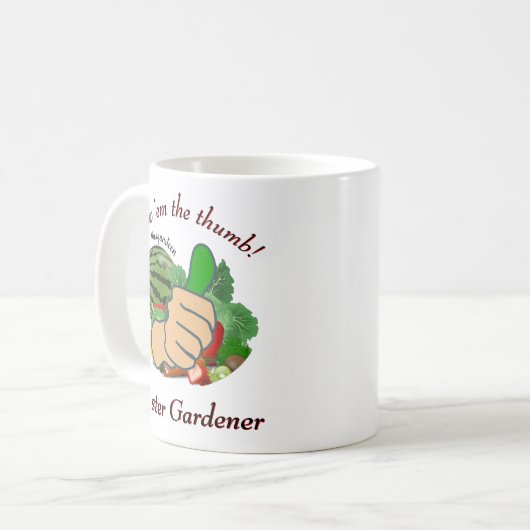 Zeigen Sie mir den Daumen Master Gardener Kaffeetasse (Vorderseite Links)