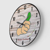 Zeigen Sie mir den Daumen Personalisierten Meister Große Wanduhr (Winkel)