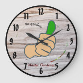 Zeigen Sie mir den Daumen Personalisierten Meister Große Wanduhr (Vorderseite)
