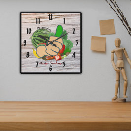 Zeigen Sie mir den Daumen Personalisierten Meister Quadratische Wanduhr