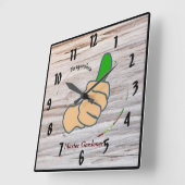 Zeigen Sie mir den Daumen Personalisierten Meister Quadratische Wanduhr (Winkel)