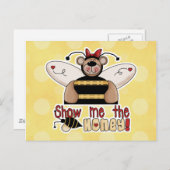 Zeigen Sie mir den Honey-Hummel-Bär Postkarte (Vorne/Hinten)