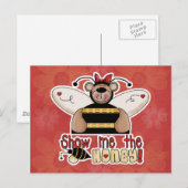 Zeigen Sie mir den Honey-Hummel-Bär Postkarte (Vorne/Hinten)