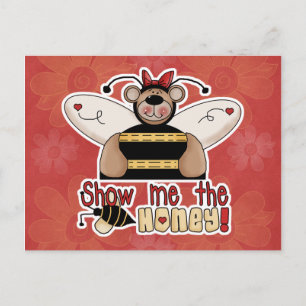 Zeigen Sie mir den Honey-Hummel-Bär Postkarte