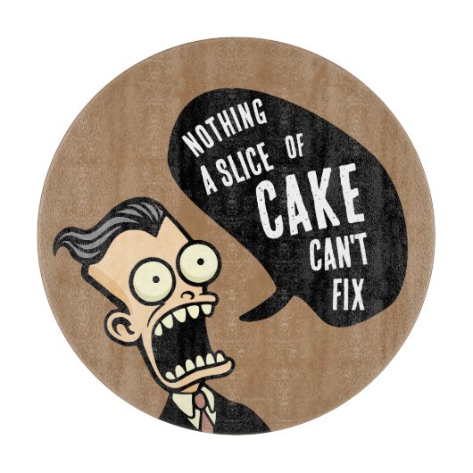 Zeigen Sie mir den Kuchen Schneidebrett (Vorderseite)