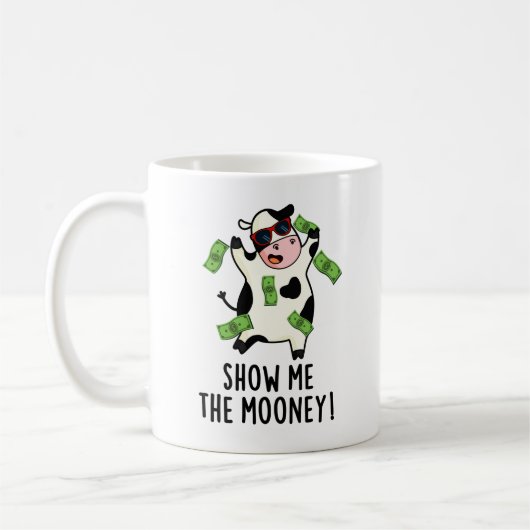 Zeigen Sie mir den Mooney Funny Cow Puff Kaffeetasse (Links)