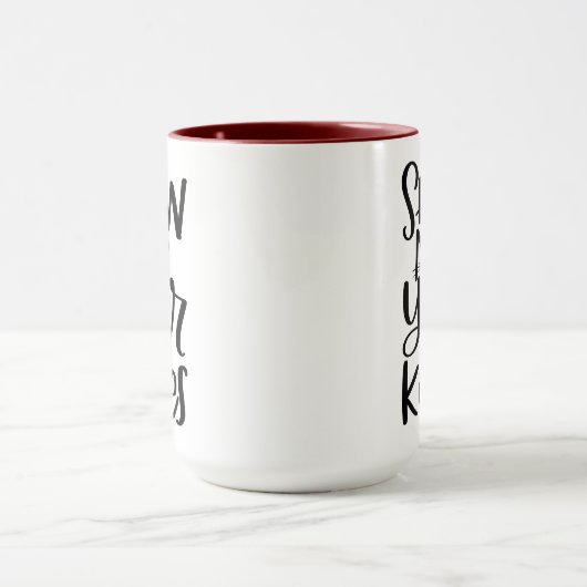 Zeigen Sie mir Ihre Kätzchen, Handschrift Design Tasse (Zentrum)