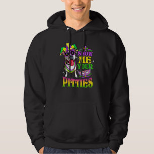 Zeigen Sie mir Ihre Pitties Hund Liebe Mardi Gras Hoodie