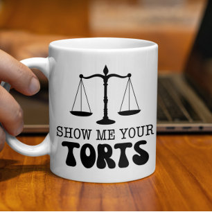 Zeigen Sie mir Ihre Torten, lustigen Anwalt, juris Kaffeetasse