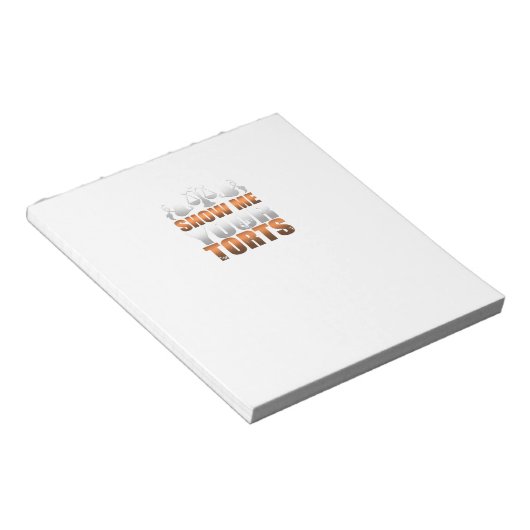 Zeigen Sie mir Ihre Torts Anwälte Student Paralega Notizblock (angewinkelt)