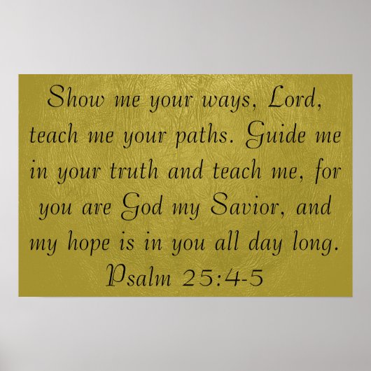 Zeigen Sie mir Ihre Wege, Lord bible verse poster (Vorne)
