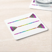 Zeigen Sie mir in die richtige Richtung Rechteckiger Pappuntersetzer (angewinkelt)