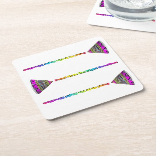 Zeigen Sie mir in die richtige Richtung Rechteckiger Pappuntersetzer (angewinkelt)