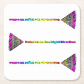 Zeigen Sie mir in die richtige Richtung Rechteckiger Pappuntersetzer (Vorderseite)