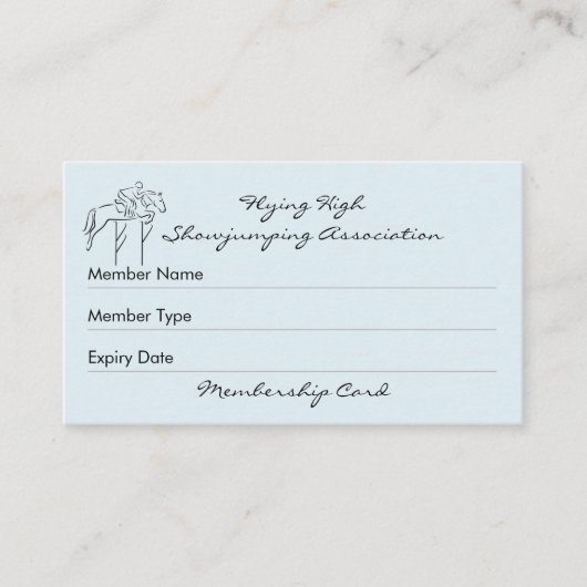 Zeigen Sie Pulloververeinmitgliedschaft Visitenkarte (Vorderseite)