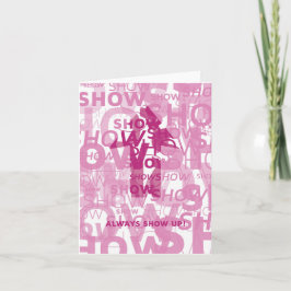 "Zeigen Sie sich" Notecard Karte