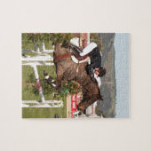 Zeigen Sie springendes Pferd und Reiter Puzzle (Horizontal)