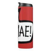 ZEIGEN! Welsh Language Greeting Speech Bubble Thermosbecher (Nach rechts gedreht)