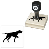 Zeigepointer Hunde Silhouette Gummi Briefmarke Gummistempel (Stempel)