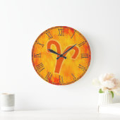 Zeiger-Feuerzeichen zodiale Wanduhr (Zuhause)