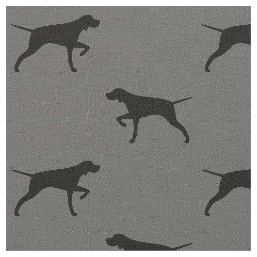 Zeiger-HundeSilhouette-Muster Stoff (Nahaufnahme)