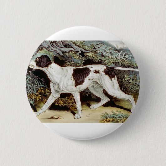 Zeiger-Hundewasserfarbe Button (Vorderseite)