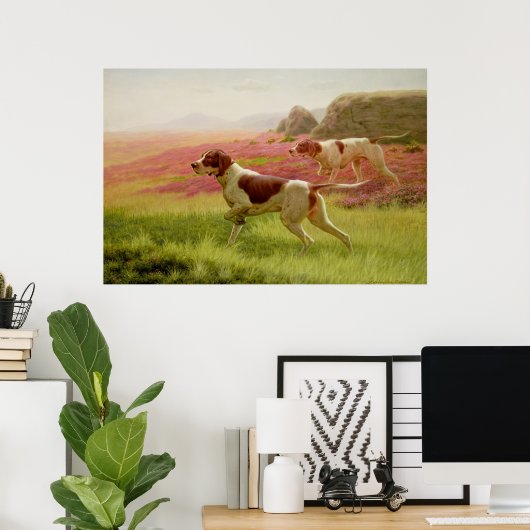 Zeiger in einer Landschaft, 19. Jahrhundert Poster (Heimbüro)