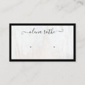 Zeiger mit weißem Holz und schwarzer Grenze Telefonnummerkarte (Vorderseite)