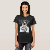 Zeiger-Mugshot-Schuldiger Hund T-Shirt (Vorne ganz)
