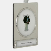 Zeiger (schwarz) Mama 2 Banner-Ornament Silber (Rechts)