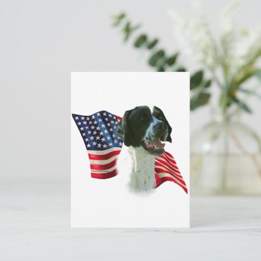 Zeigerflagge (schwarz) postkarte (Stehend Vorderseite)