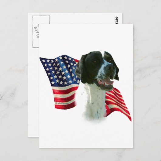 Zeigerflagge (schwarz) postkarte (Vorne/Hinten)