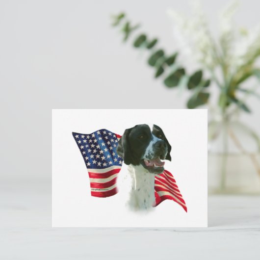 Zeigerflagge (schwarz) postkarte (Stehend Vorderseite)