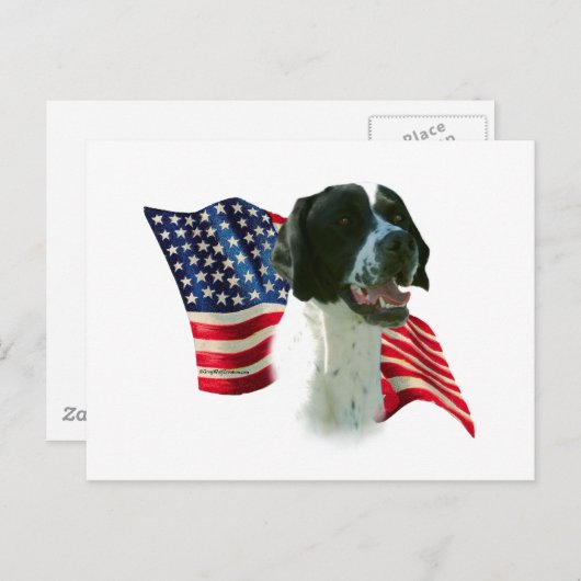 Zeigerflagge (schwarz) postkarte (Vorne/Hinten)