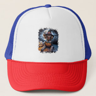 Zeigerhund Halloween Quadrat Truckerkappe