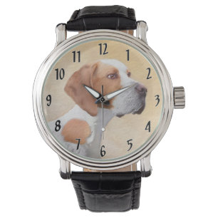 Zeigermalerei - Niedliche Originalkunst des Hundes Armbanduhr