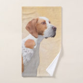 Zeigermalerei - Niedliche Originalkunst des Hundes Badhandtuch Set (Handtuch)