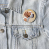 Zeigermalerei - Niedliche Originalkunst des Hundes Button (Beispiel)