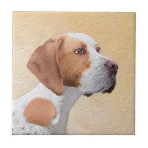 Zeigermalerei - Niedliche Originalkunst des Hundes Fliese