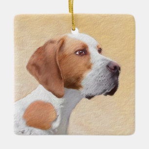 Zeigermalerei - Niedliche Originalkunst des Hundes Keramikornament
